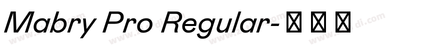Mabry Pro Regular字体转换